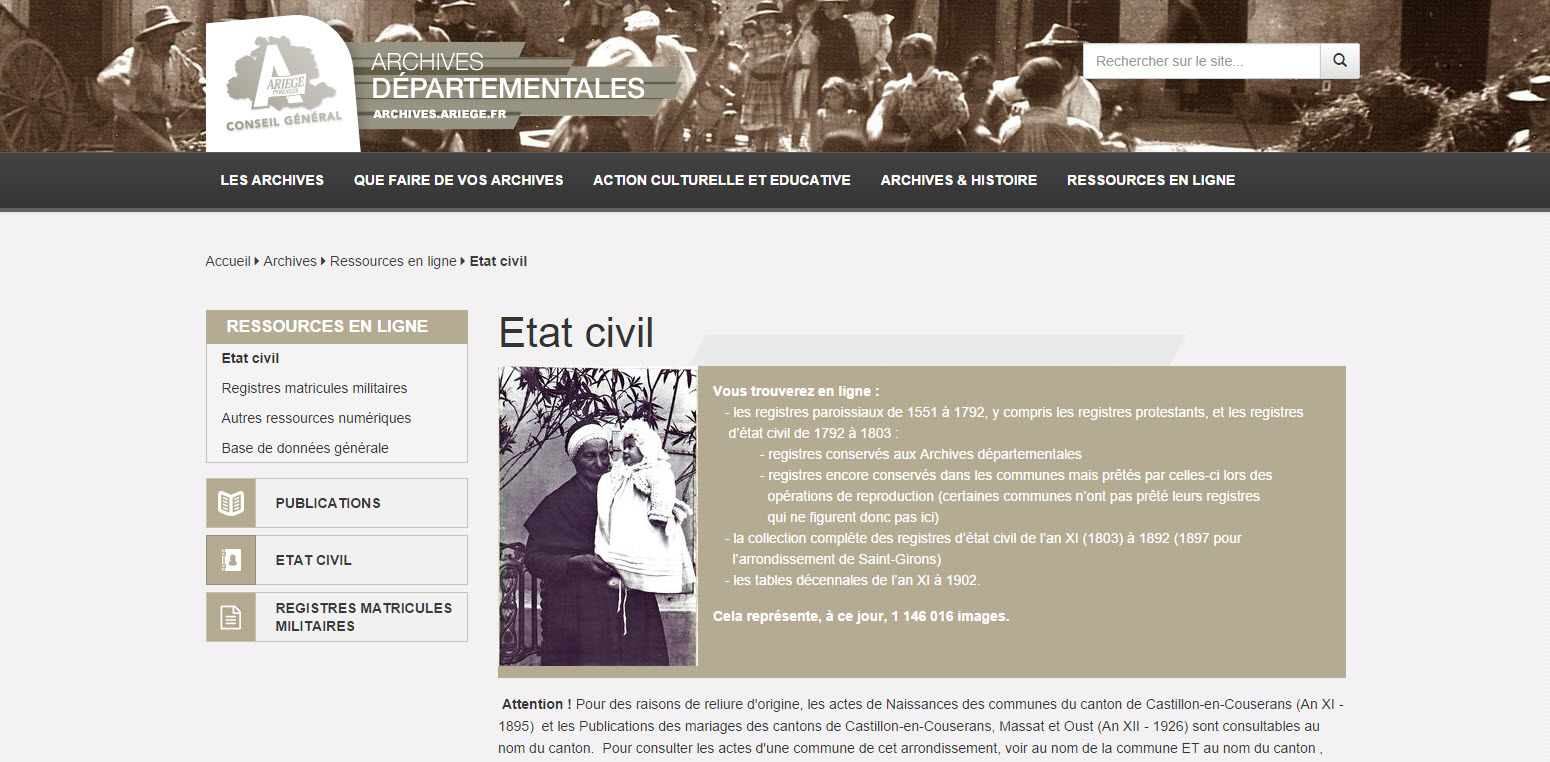 Archives Departementales De L Ariege En Ligne