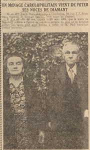 Charleville Noces de diamant Mr et Mme Paul Emile L'Ardennais 1 septembre 1954