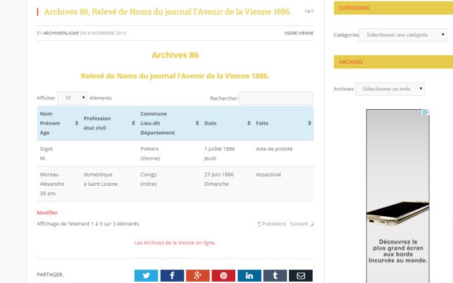 Archives Departementales 86 Releve Etat Civil En Ligne