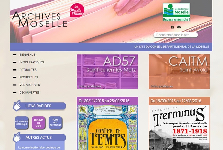 Archives 57, un nouveau portail d'archives en ligne pour la Moselle. Archive en ligne