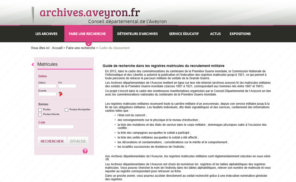 Archive Departementale De L Aveyron En Ligne