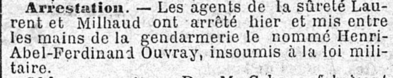 Nïmes Henri Adel Ferdinand Ouvray L'Eclair 29 septembre 1899