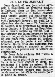 Esquibien Jean Quéré Tribunal correctionnel Le Petit Breton 2 février 1936