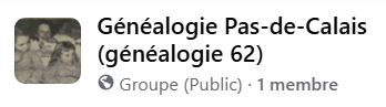 Groupe de partage Facebook Généalogie 62