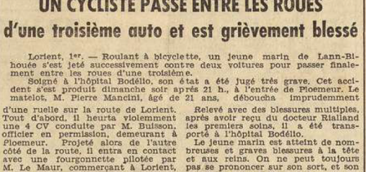Lorient Pierre Mancini Le Télégramme de Brest et de l'Ouest 2 Août 1955