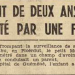 Pontivy Kerjean Martial Le Télégramme de Brest et de l'Ouest 2 Août 1955