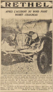 Rethel Accident docteur Caquot et sa fille L'Ardennais 24 septembre 1954