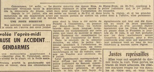 Saint-Yvi époux Rica Le Télégramme de Brest et de l'Ouest 2 Août 1955