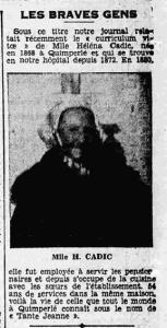 Quimperlé Brave gens Cadic Héléna Le Petit Breton 13 janvier 1935