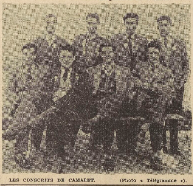 Le Télégramme de Brest et de l'Ouest 1955-11-21 Les conscrits de Camaret