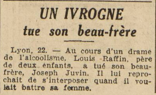 Lyon Juvin Joseph Le Télégramme de Brest et de l'Ouest 23 Février 1954