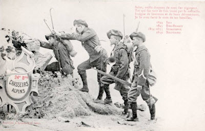 24° BCA / 24° Bataillon De Chasseurs Alpins / Bouton De Tradition EUR