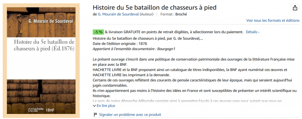 histoire du 5e bataillon de chasseurs à pied