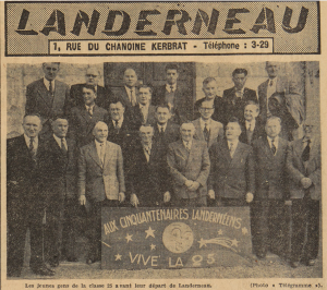 Landerneau La classe 1925 Le Télégramme 23 mai 1955