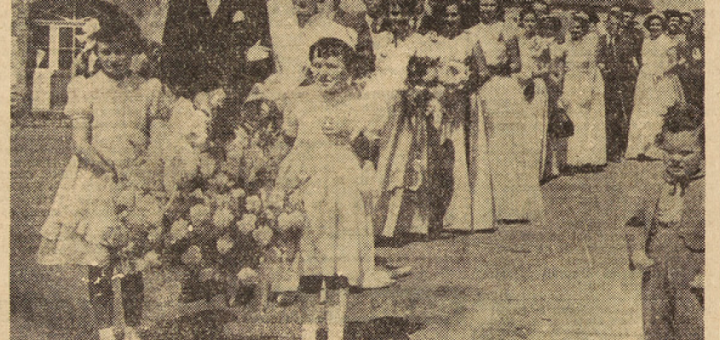 Landerneau Mariage Auffret Anselme Ollivier Bernadette Le télégramme de Brest 28 juillet 1952