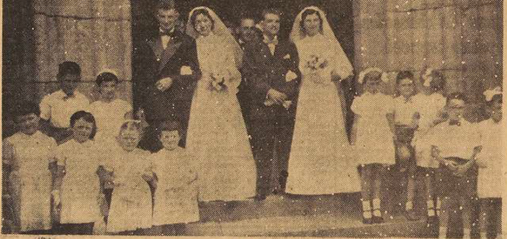 Landerneau double mariage Guéguen François Marchadour Marguerite Bourhis Maximilien Marchadour Marie-Thérèse Le Télégramme de Brest 21 Juillet 1955