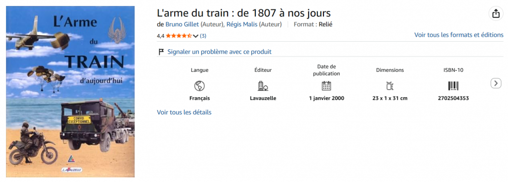 L'arme du train de 1807 à nos jours