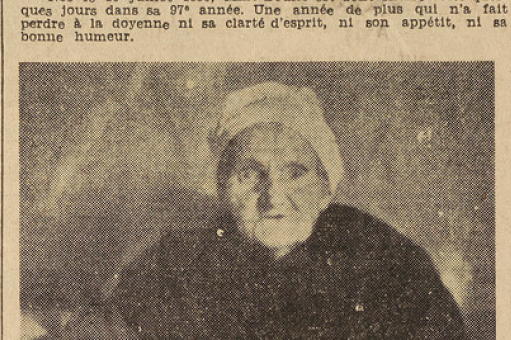 Guipavas Doyenne de la commune Le Gall Jeanne veuve Boulic Le télégramme de Brest 19 juillet 1952