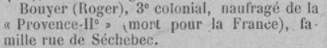 Bouyer Roger Ere Nouvelle des Charentes 13 Avril 1916