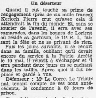 11e RI Kerloch Pierre Ouest-Éclair 10 juillet 1930