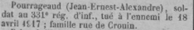Pourrageaud Jean Ernest Alexandre