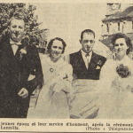 Lannilis Mariage Berthou Jean avec Rolland Michèle Le Télégramme 25 mai 1955