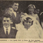 Lannilis photo de mariage époux Pelé Le Télégramme de Brest 8 Septembre 1955
