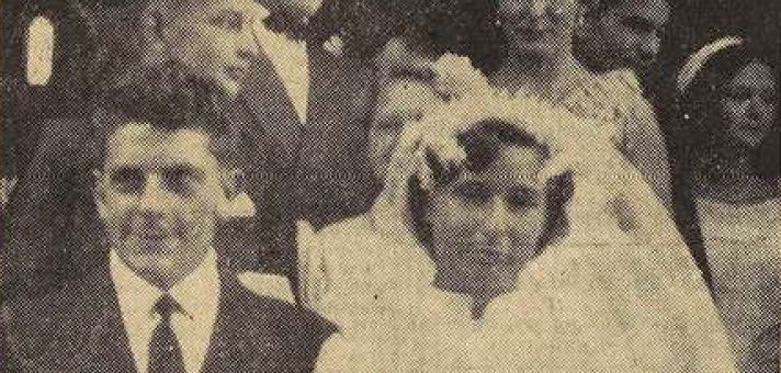 Lannilis photo de mariage époux Pelé Le Télégramme de Brest 8 Septembre 1955