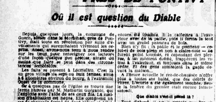 Maison hantée Pontivy 1922