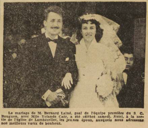 Brest Mariage Lainé Bernard Caër Yolande Le Télégramme de Brest 21 Juillet 1955