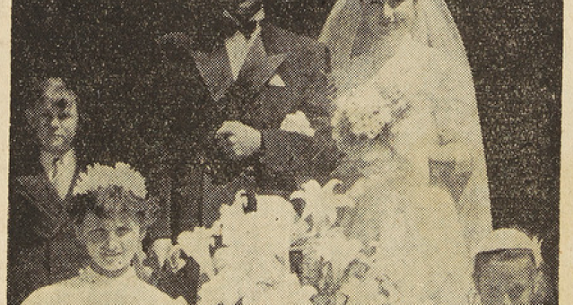 Landivisiau Mariage Paugam Fernand avec Plassard Denise Le Télégramme 5 août 1953