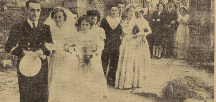Milizac Mariage Tréguer Cyprienavec Lannuzel Marie-Louise Le Télégramme du 17 Juillet 1952