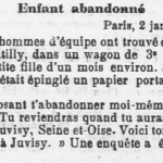 Enfant abandonné Paris 1900