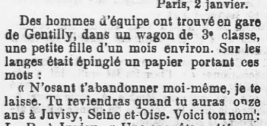 Enfant abandonné Paris 1900