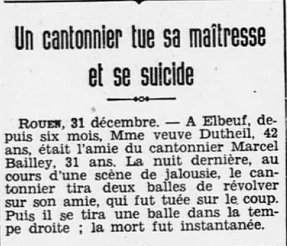 Elbeuf Bailley Marcel 1933