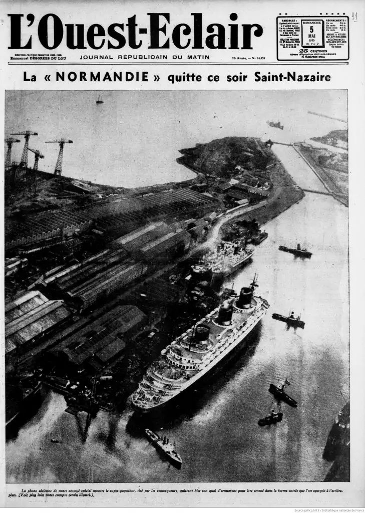L'Ouest-Éclair le Normandie 1935