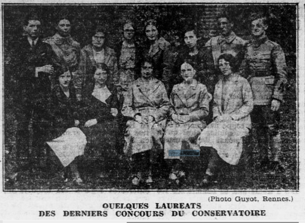 Lauréats Concours du conservatoire Ouest Éclair 7 juillet 1932