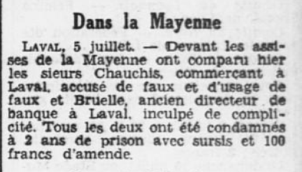 Laval Chauchis Bruelle Ouest-Éclair 6 juillet 1932