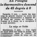 Pologne Suède Climat Ouest Eclair 7 Juin 1931