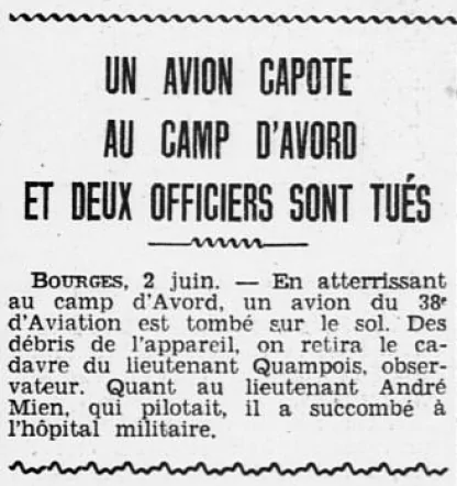 38e aviation Ouest-Éclair 3 juin 1934