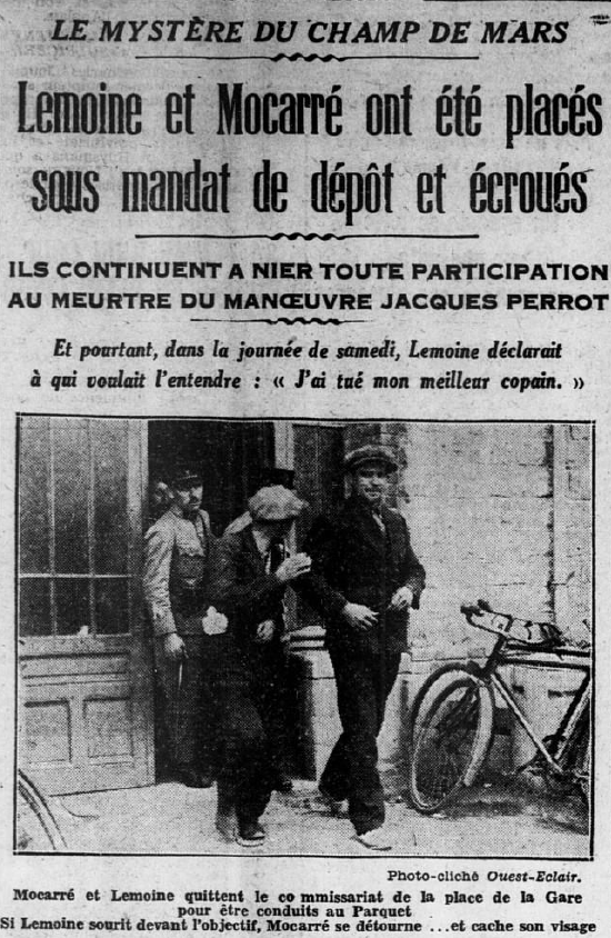 Rennes Affaire du Champ de Mars Lemoine et Mocarré 1932