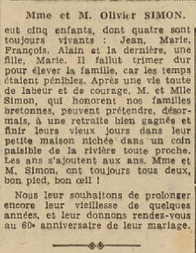Saint-Pol-de-Léon Doyen des vanniers Simon Olivier Plantec Anne Le Télégramme 8 août 1952