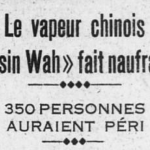 Vapeur chinois Hsin Wah Ouest-Éclair 17 janvier 1929