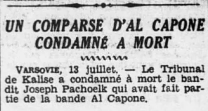 Varsovie Kalise Pachoelk Joseph Ouest-Éclair 14 juillet 1932