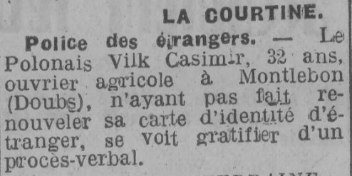 La Courtine Vilk Casimir Echo du centre 1 Juin 1946