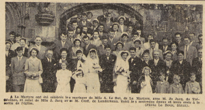 La Martyre mariage Le Bot avec Jacq Le Télégramme de Brest 4 mai 1955