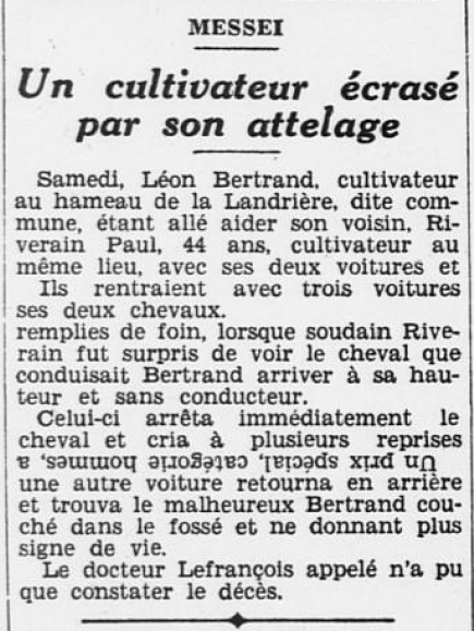 Messei Bertrand Léon Ouest-Éclair 12 juillet 1934