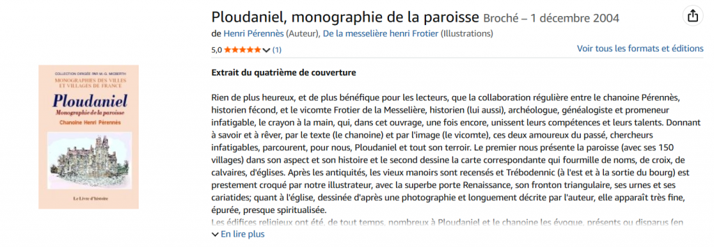 Ploudaniel monographie de la paroisse