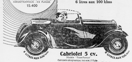 Publicité Rosengart cabriolet 5cv Ouest-Éclair 12 juillet 1934
