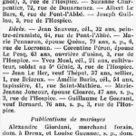 Quimper état civil 25 Avril au 1 Mai Le Finistère 6 Mai 1939